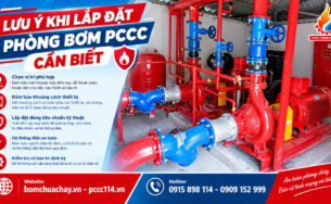 Những lưu ý khi lắp đặt phòng bơm PCCC