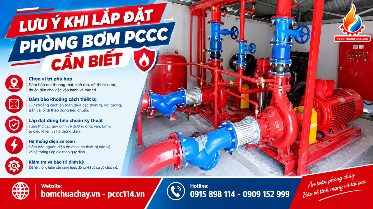 Những lưu ý khi lắp đặt phòng bơm PCCC Những lưu ý khi lắp đặt phòng bơm PCCC